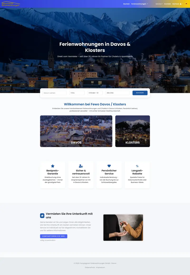 Ferienwohnungen Davos — Portal