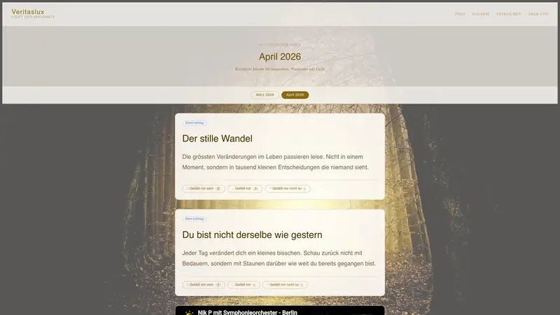 Web Design Luzern — veritaslux.ch Social Media Plattform